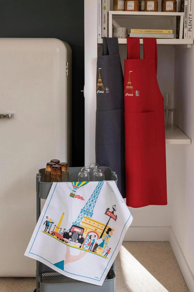 Dish towels - Paris Plateau Tea Towel Blanc 48 X 72 - MAISON VIVARAISE - SDE VIVARAISE WINKLER