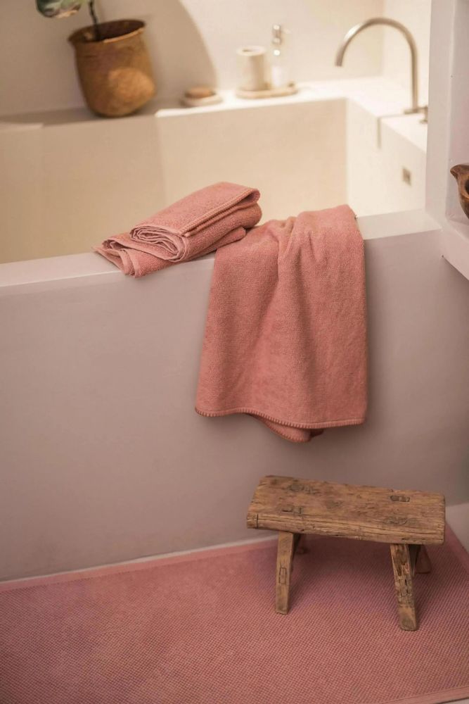 Other bath linens - Etia Bath Mat Azalée 54 X 110 - MAISON VIVARAISE - SDE VIVARAISE WINKLER