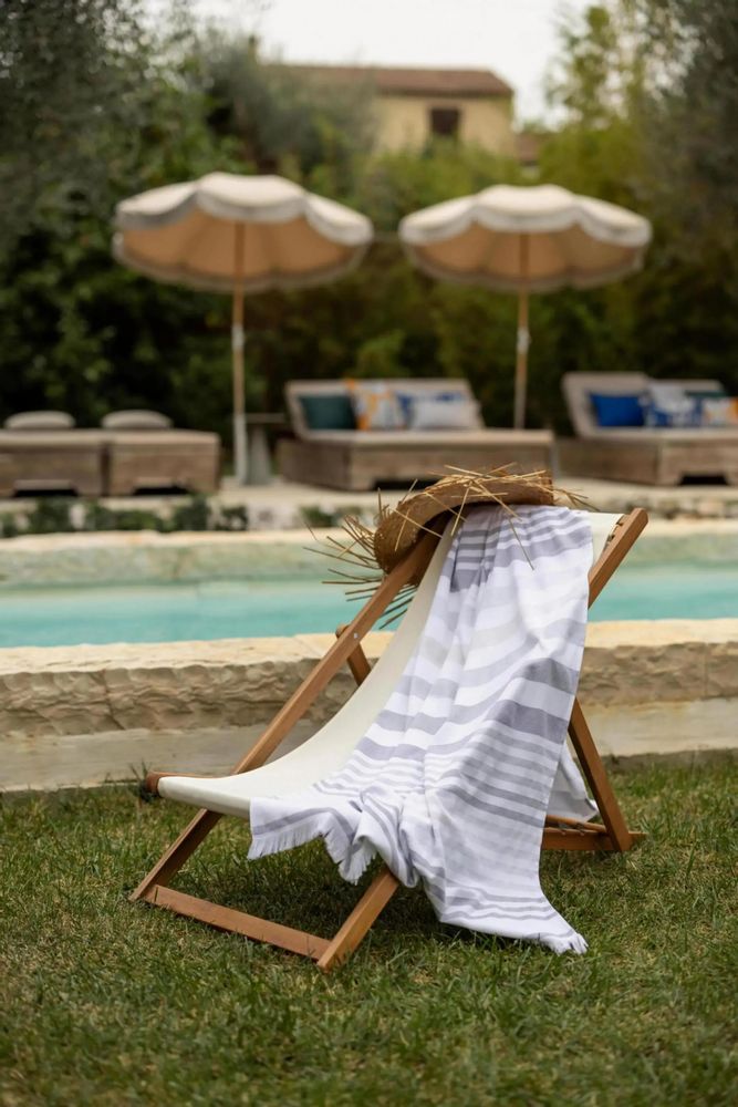 Bed linens - Recycled Hammam Towel Samoa Tonnerre 100 X 200 - MAISON VIVARAISE - SDE VIVARAISE WINKLER