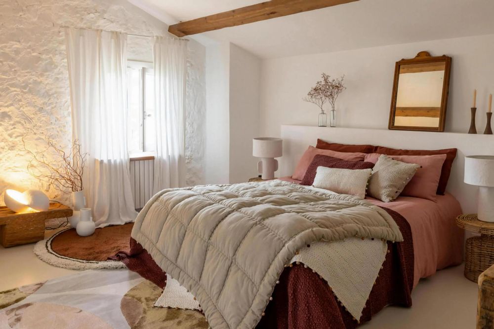 Bed linens - Tana Bed Throw Tabac 240 X 260 - MAISON VIVARAISE - SDE VIVARAISE WINKLER