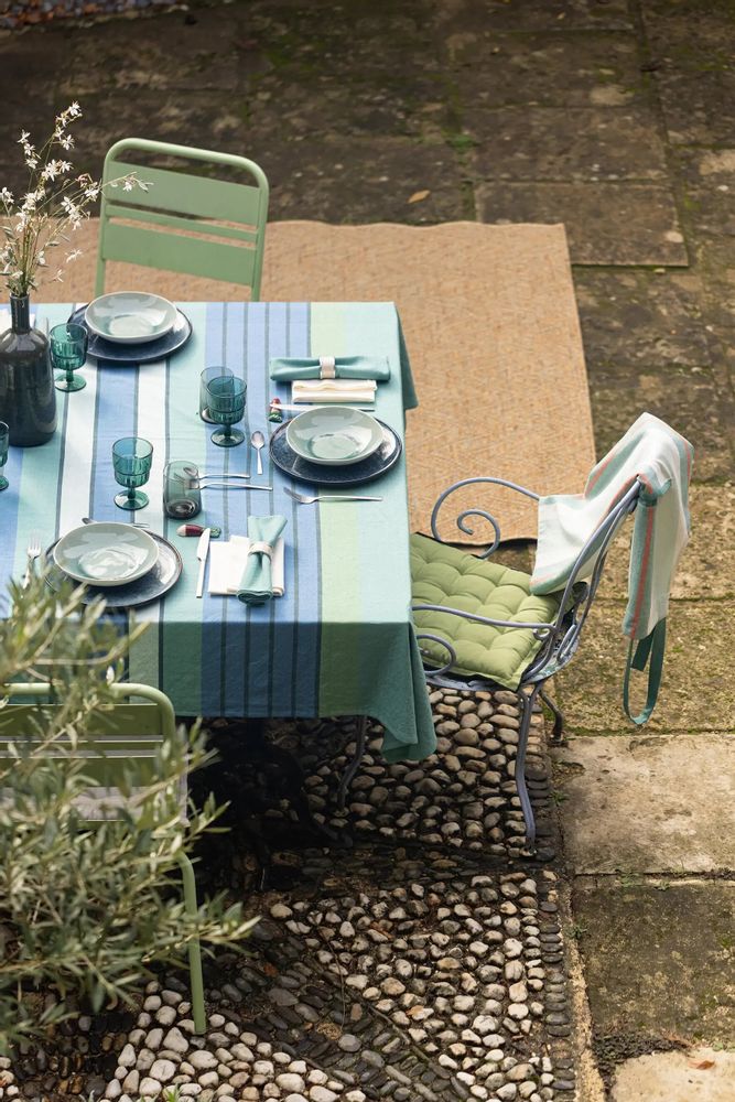Chaises - Galette de chaise Grace recyclée Vert jardin 40 x 40 x 3 cm - MAISON VIVARAISE - SDE VIVARAISE WINKLER