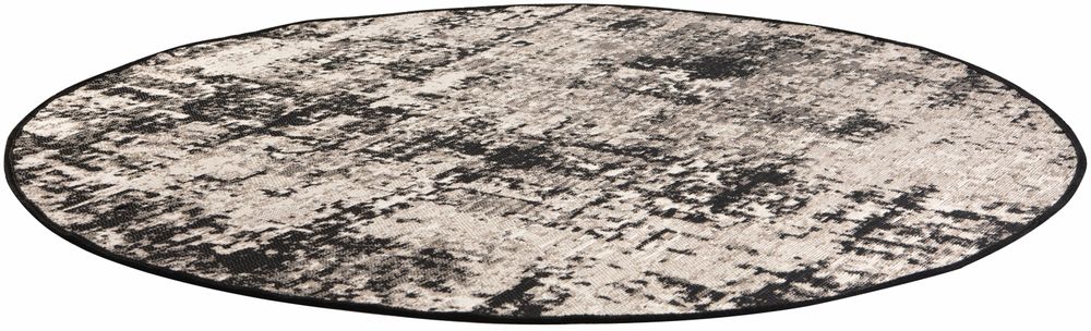 Tapis - Tapis Catania 2 outdoor Noir Diamètre 160 cm - MAISON VIVARAISE - SDE VIVARAISE WINKLER