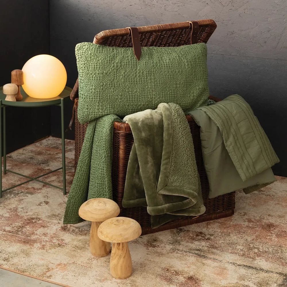 Bed linens - Michka Bed Throw Amande 220 X 240 - MAISON VIVARAISE - SDE VIVARAISE WINKLER
