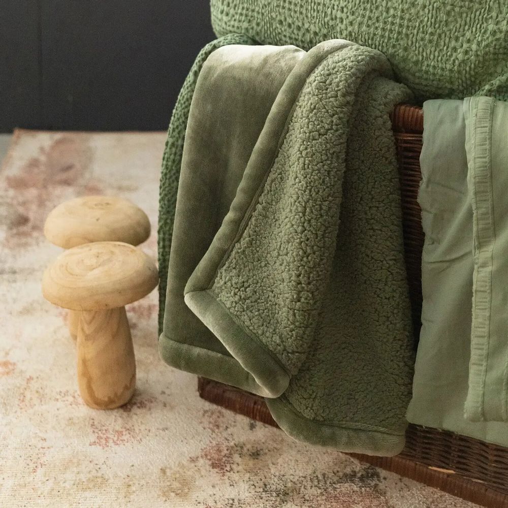 Bed linens - Michka Bed Throw Amande 220 X 240 - MAISON VIVARAISE - SDE VIVARAISE WINKLER