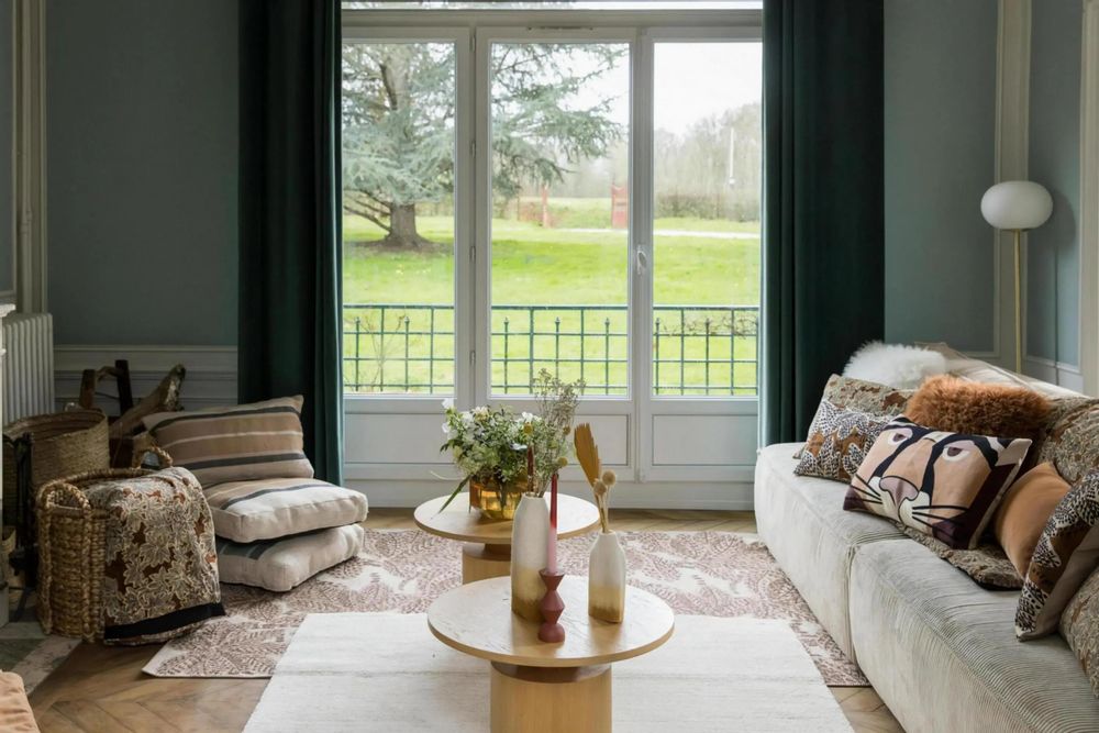 Cushions - Gatsby Floor Cushion Sienne 55 X 55 X 10 - MAISON VIVARAISE - SDE VIVARAISE WINKLER