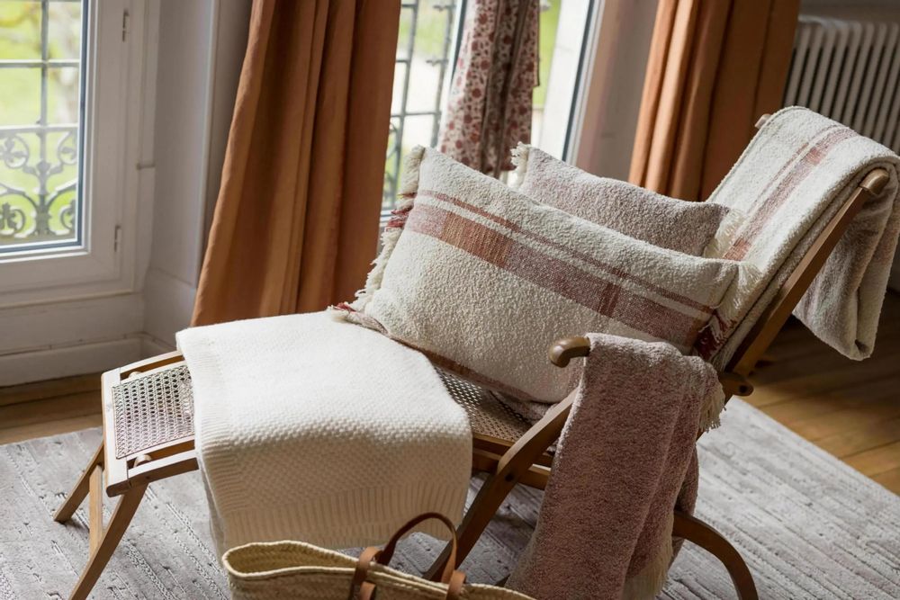 Coussins - Coussin chiné Jane Sienne 45 x 45 - MAISON VIVARAISE - SDE VIVARAISE WINKLER
