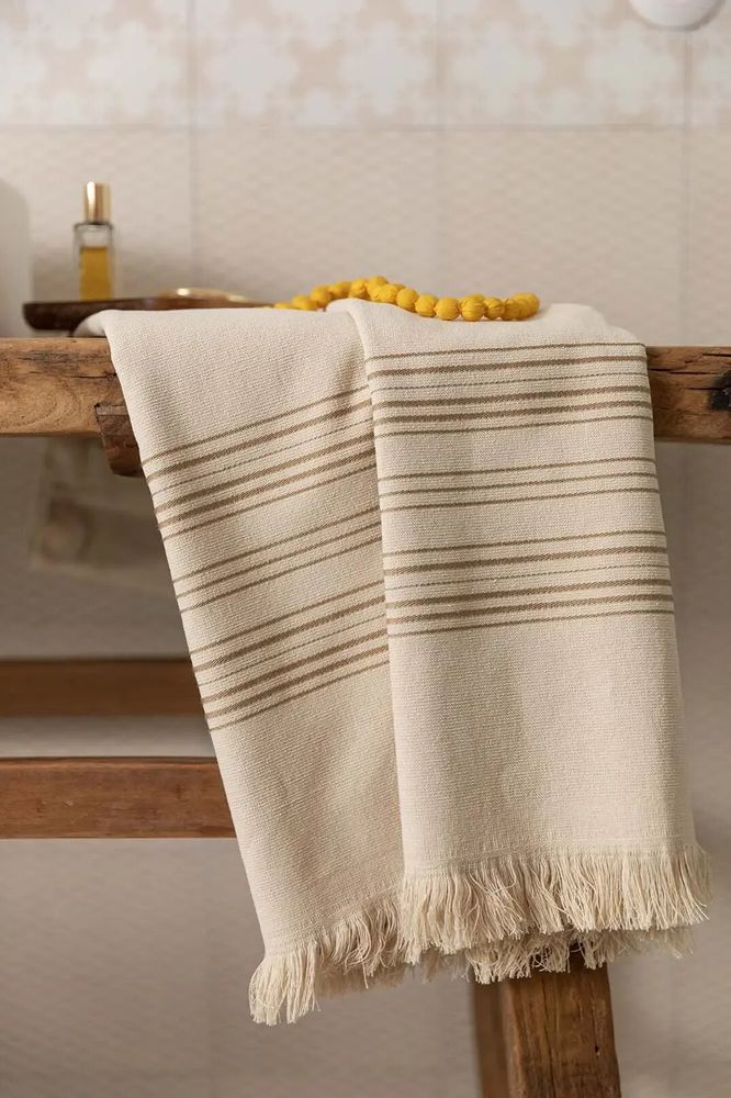 Linge de lit - Drap hammam Cancun Lin 90 x 180 - MAISON VIVARAISE - SDE VIVARAISE WINKLER