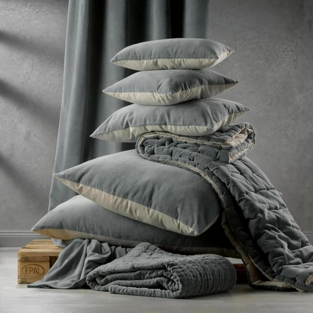Cushions - Plain Cushion Elise Ficelle 30 X 50 - MAISON VIVARAISE - SDE VIVARAISE WINKLER