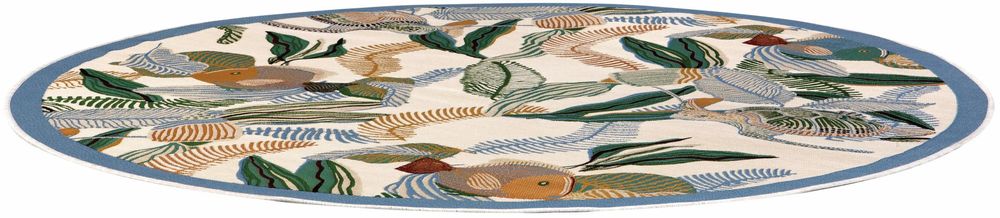 Tapis - Tapis Dori outdoor Lagon Diamètre 160 cm - MAISON VIVARAISE - SDE VIVARAISE WINKLER