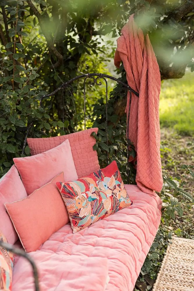 Cushions - Plain Cushion Elise Pêche 40 X 65 - MAISON VIVARAISE - SDE VIVARAISE WINKLER