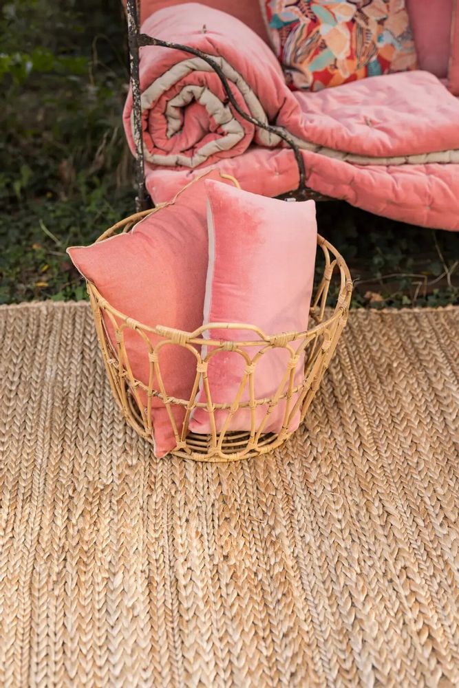 Throw blankets - Elise Knotted Dots Throw Blanket Pêche 140 X 200 - MAISON VIVARAISE - SDE VIVARAISE WINKLER