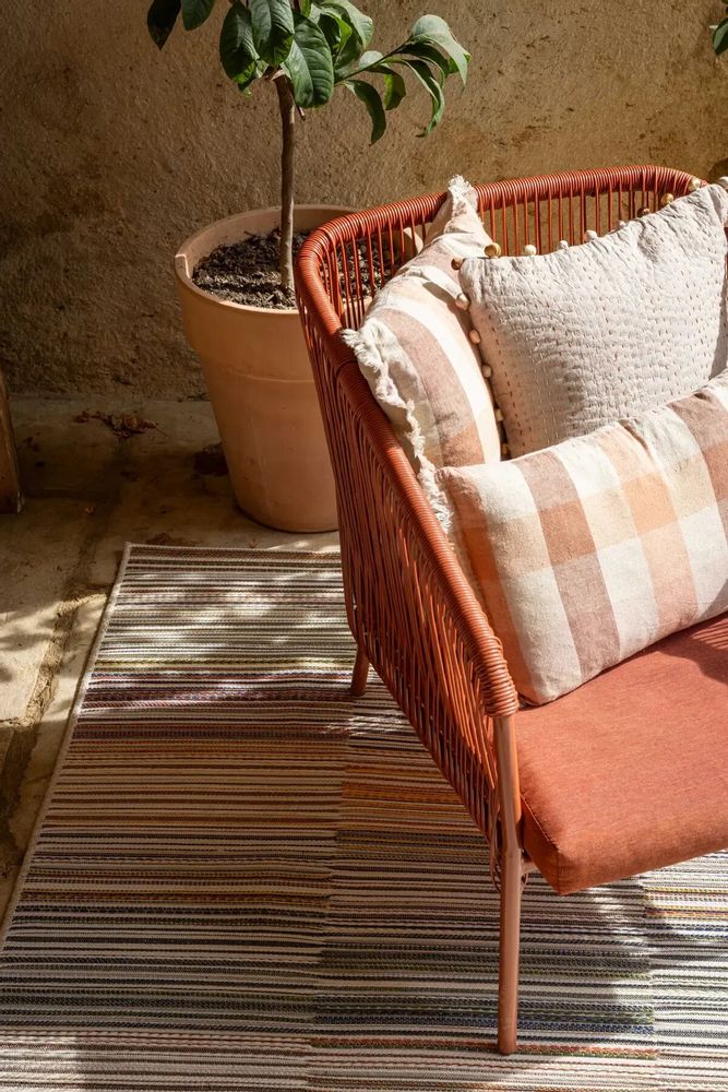 Cushions - Kate Printed Cushion Terracotta 30 X 50 - MAISON VIVARAISE - SDE VIVARAISE WINKLER