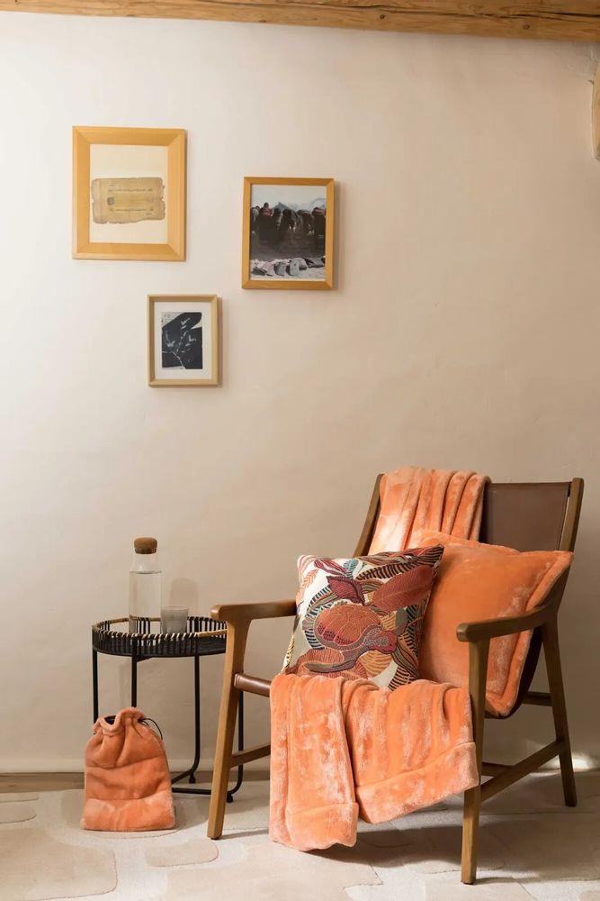 Plaids - Plaid Tender Papaye 150 x 200 - MAISON VIVARAISE - SDE VIVARAISE WINKLER