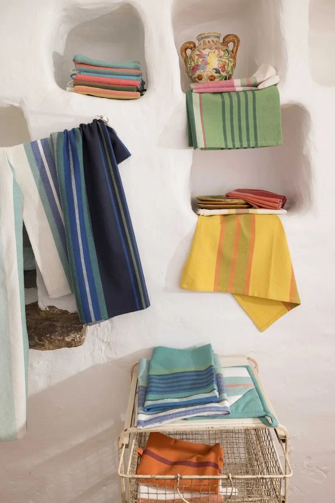 Dish towels - Yuna Recycled Dish Towel Curry 50 X 70 - MAISON VIVARAISE - SDE VIVARAISE WINKLER