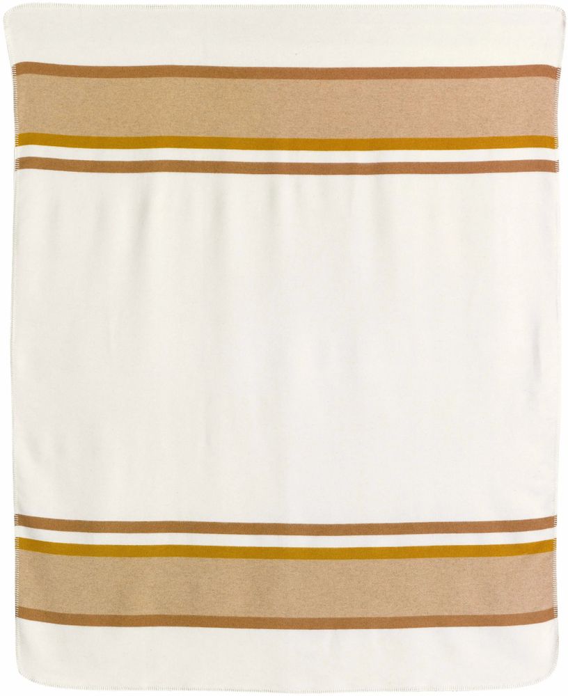 Linge de lit - Jeté jacquard recyclé Gioia Ivoire 240 x 260 - MAISON VIVARAISE - SDE VIVARAISE WINKLER