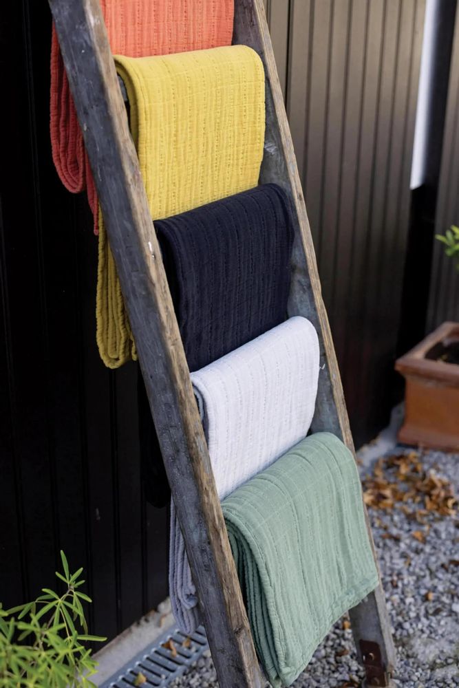 Bed linens - Recycled Bed Throw Lisa Noir 240 X 260 - MAISON VIVARAISE - SDE VIVARAISE WINKLER