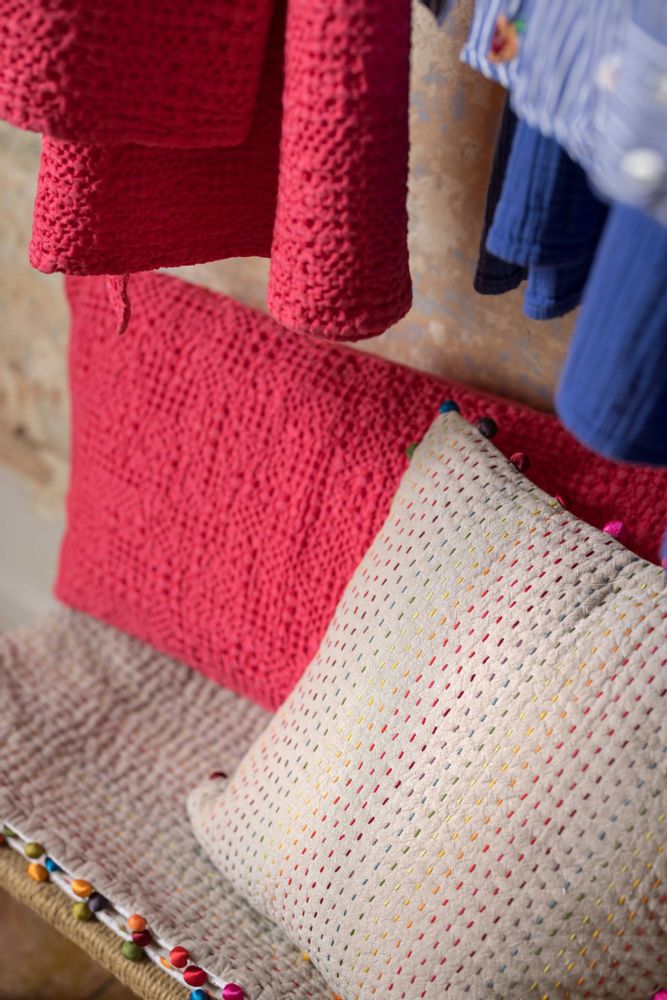 Cushions - Gastounet Cushion Multico 45 X 45 - MAISON VIVARAISE - SDE VIVARAISE WINKLER