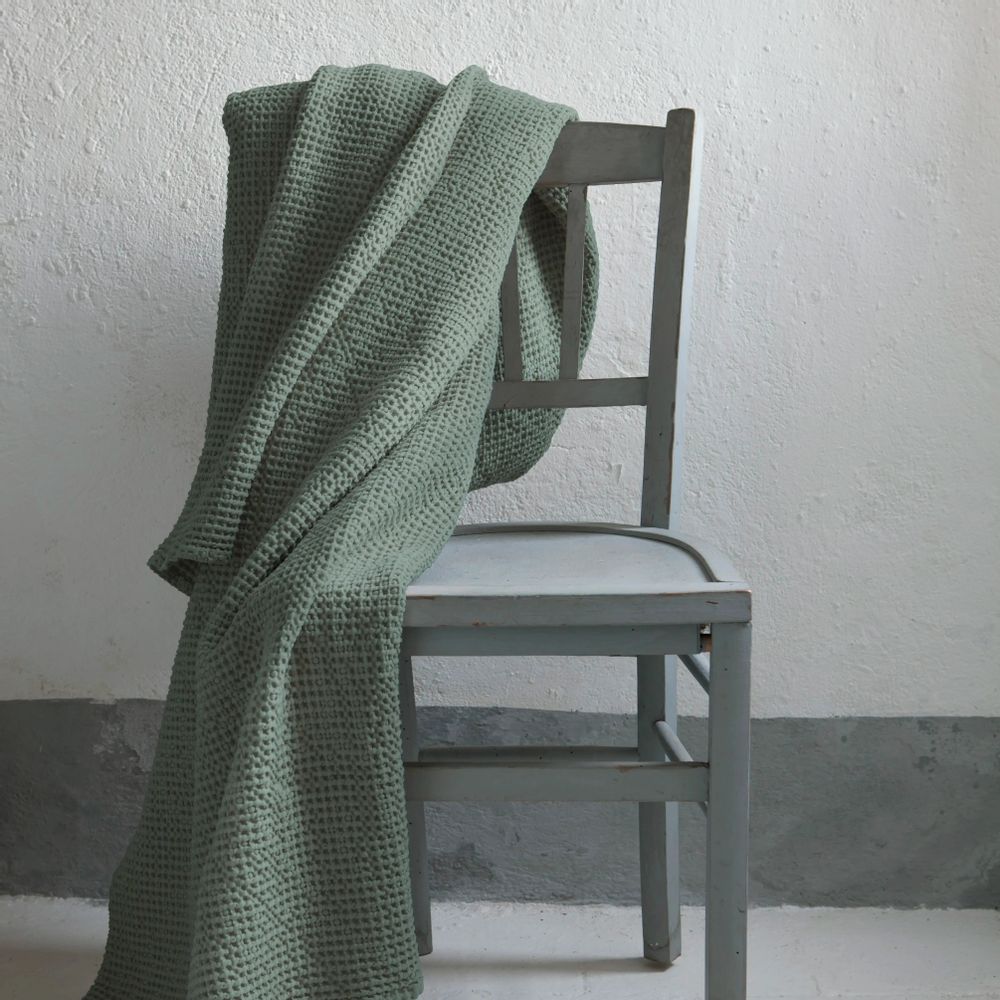 Bed linens - Maia Bed Throw Vert de gris 260 X 260 - MAISON VIVARAISE - SDE VIVARAISE WINKLER