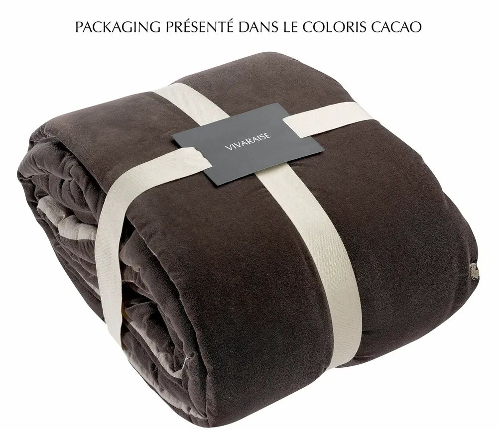Bed linens - Elise Pom-Pom Comforter Grège 80 X 180 - MAISON VIVARAISE - SDE VIVARAISE WINKLER