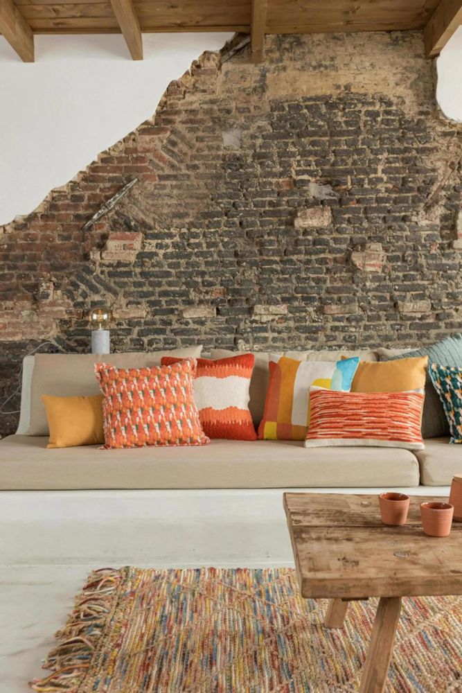 Cushions - Plain Cushion Zeff Ocre 30 X 50 - MAISON VIVARAISE - SDE VIVARAISE WINKLER