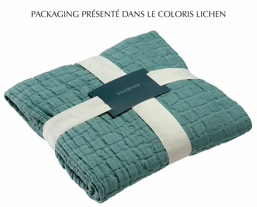 Linge de lit - Jeté de lit Swami Thym 240 x 260 - MAISON VIVARAISE - SDE VIVARAISE WINKLER