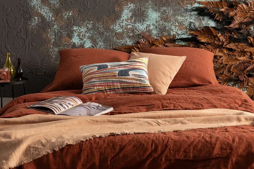 Cushions - Plain Cushion Zeff Rooibos 45 X 45 - MAISON VIVARAISE - SDE VIVARAISE WINKLER