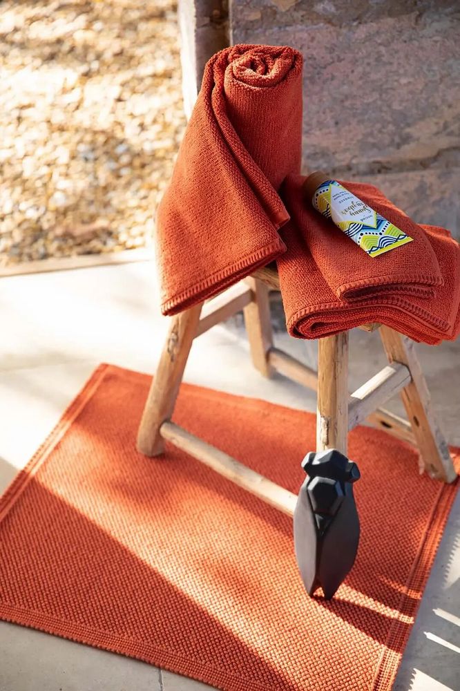 Autres linges de bain - Tapis de bain uni Etia Rooibos 54 x 110 - MAISON VIVARAISE - SDE VIVARAISE WINKLER