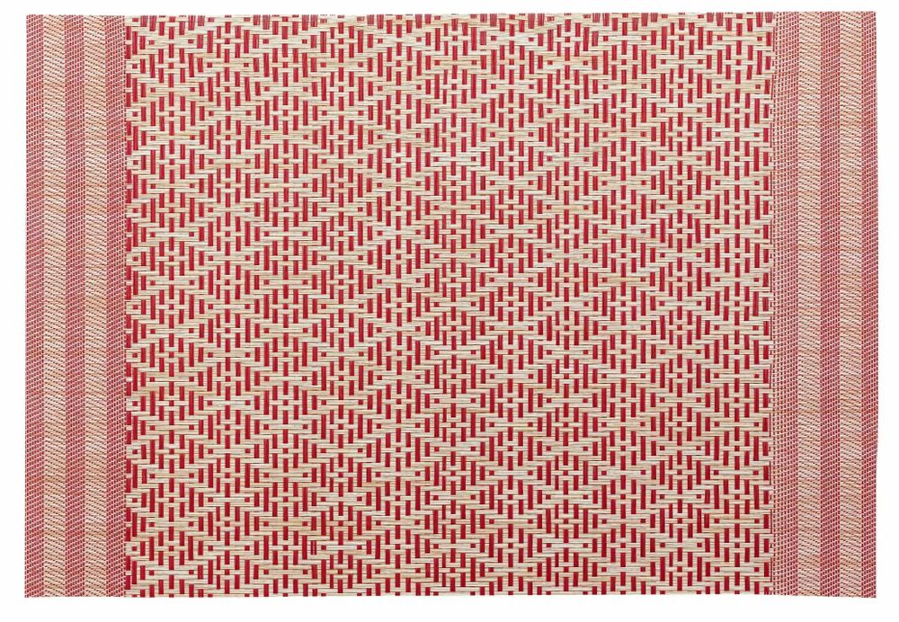Table cloths - Kadra Placemat Set Naturel/Rouge 33 X 45 - MAISON VIVARAISE - SDE VIVARAISE WINKLER
