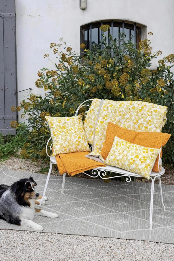 Linge de lit - Jeté Tana Moutarde 180 x 260 - MAISON VIVARAISE - SDE VIVARAISE WINKLER