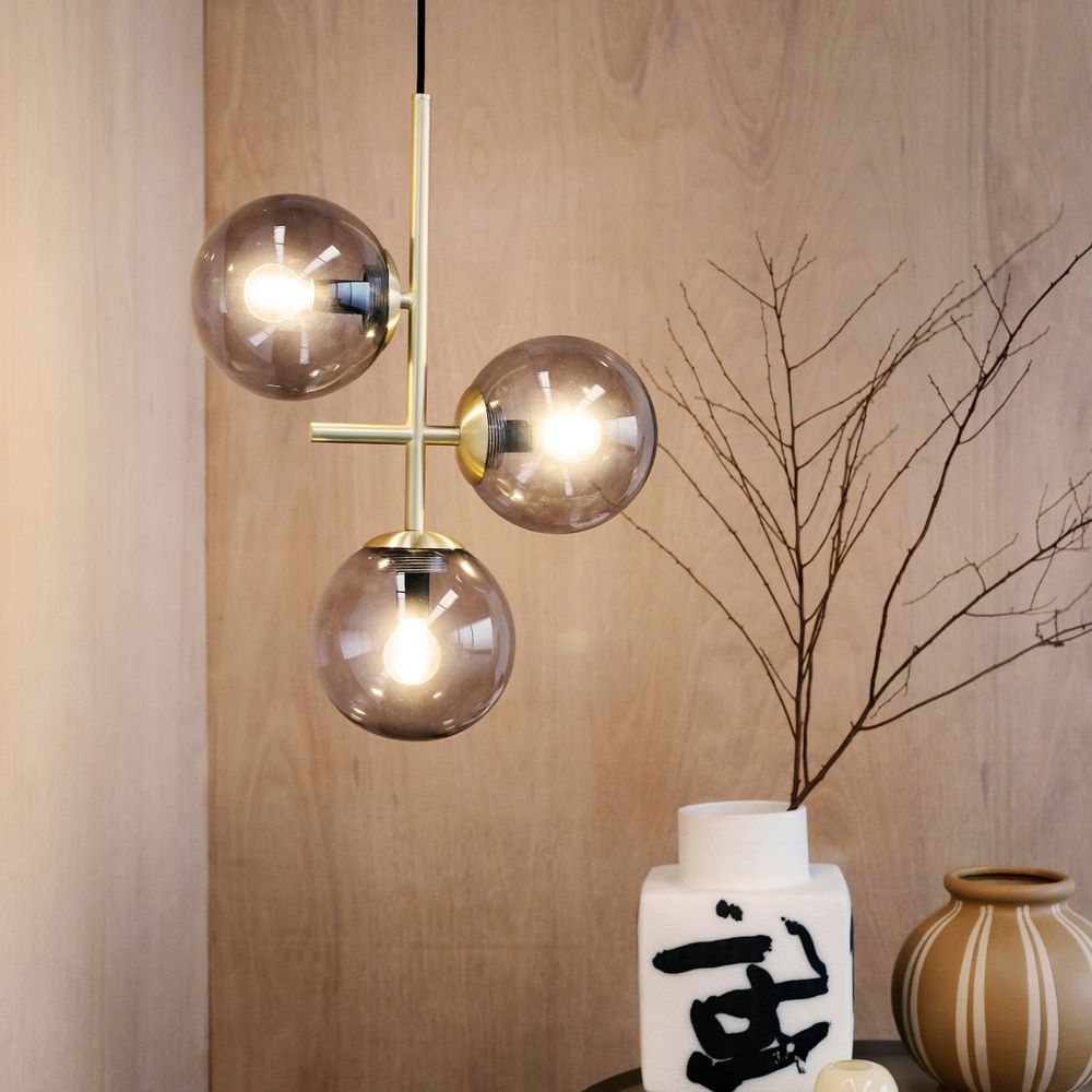 Suspensions - Pendentif Como Smoke/ laiton - DYBERG LARSEN