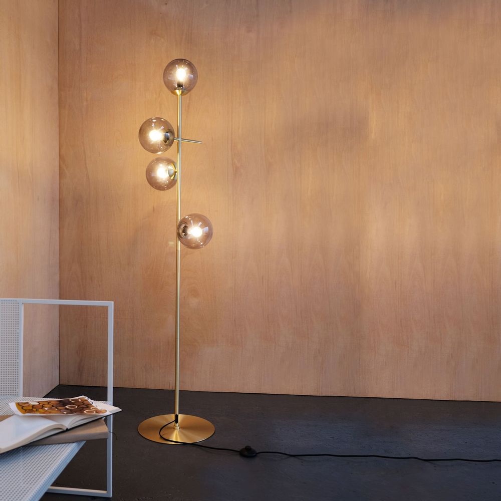 Lampadaires - Lampadaire Como smoke/ laiton - DYBERG LARSEN