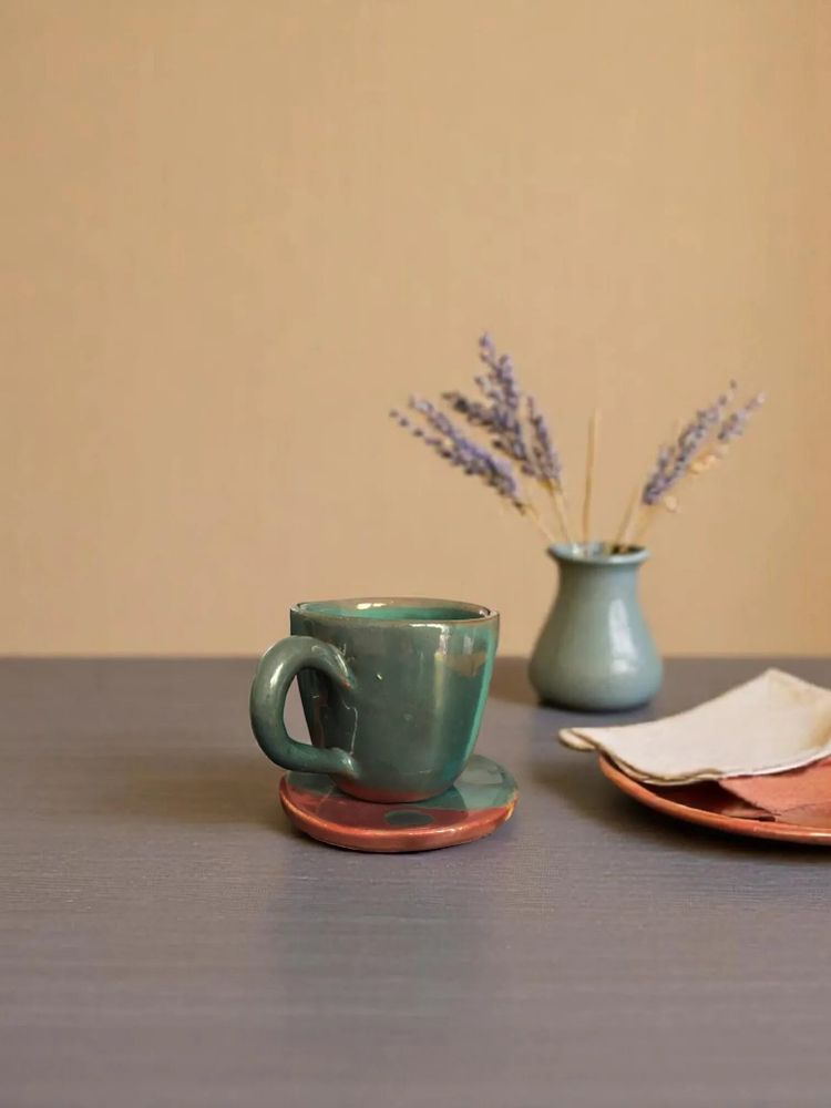 Tasses et mugs - Ensemble de 2 Alexo — Tasses à expresso en céramique faites à la main - MAISON ZOE