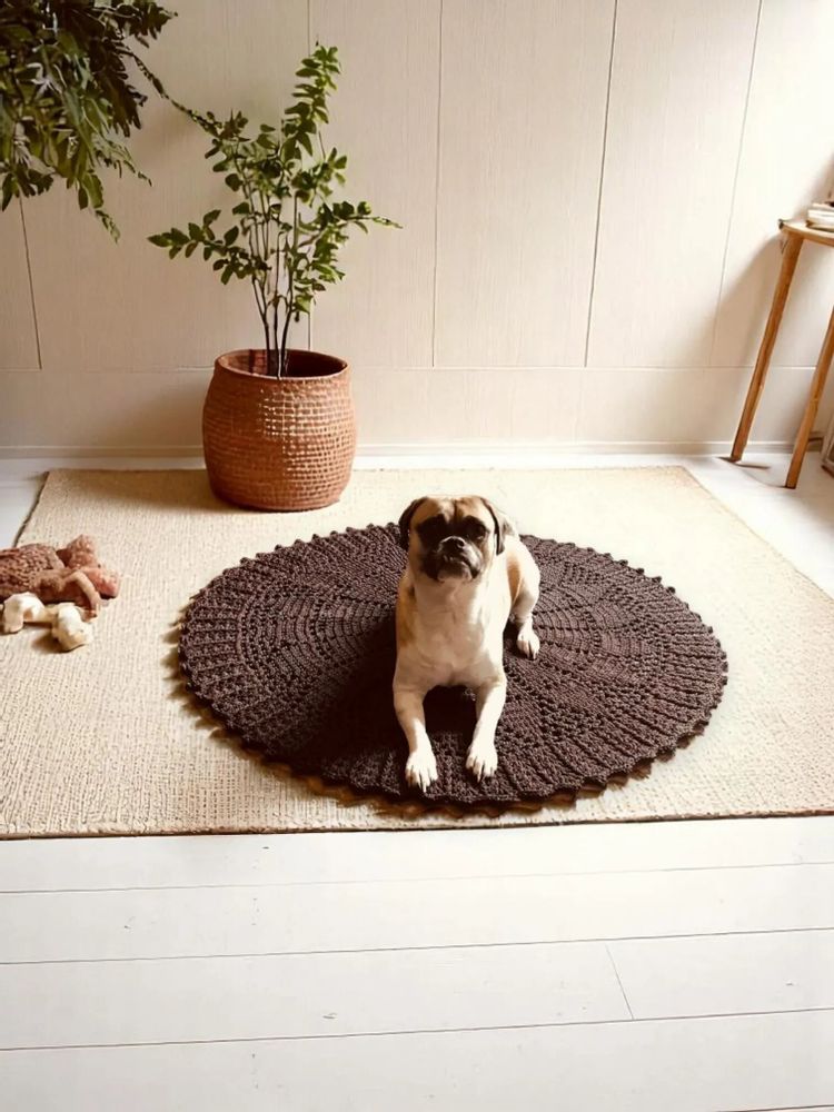Tapis contemporains - Tapis en crochet Istanbul — Tapis monochrome fait main au design uniqu - MAISON ZOE