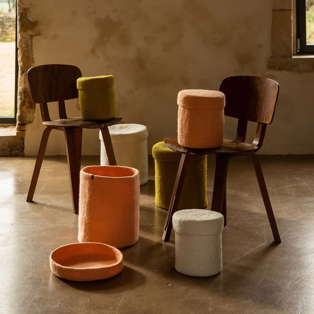 Decorative objects - HANDMADE FELTED STORAGE - MUSKHANE