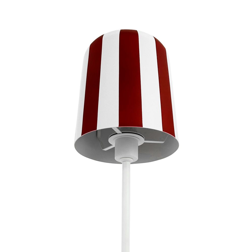Lampes de bureau  - Lampe de table grise à rayures rouges foncées - DYBERG LARSEN