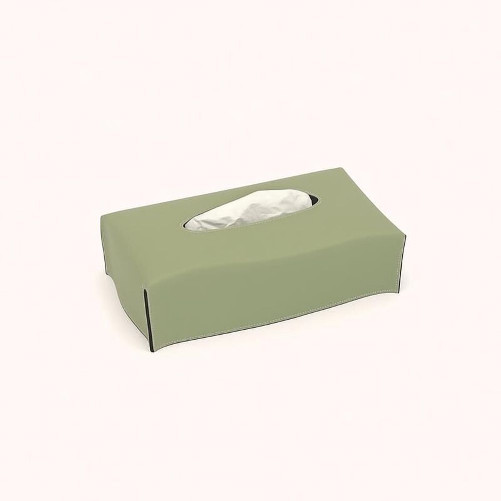 Decorative objects - Allos leather tissue box - MIDIPY