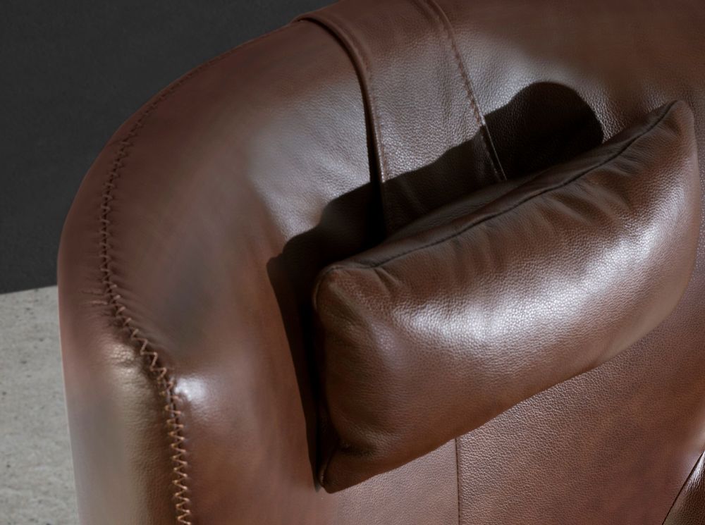 Fauteuils - Fauteuil pivotant en cuir avec coussin amovible - ANGEL CERDÁ