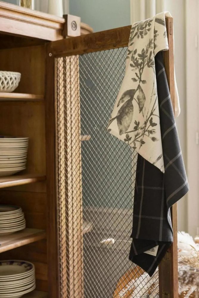 Dish towels - Recycled Tea Towel Doha Noir 50 X 70 - MAISON VIVARAISE - SDE VIVARAISE WINKLER