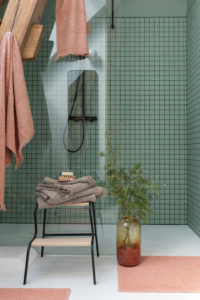 Bath towels - Zoé Bath Towel Chamois 100 X 180 - MAISON VIVARAISE - SDE VIVARAISE WINKLER