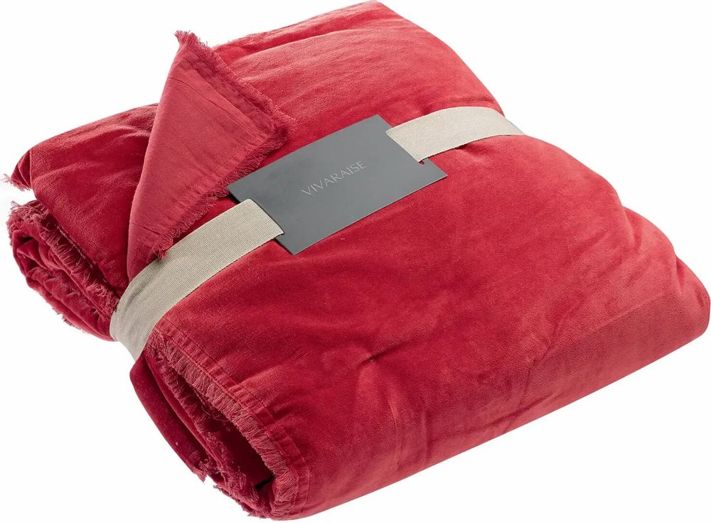 Plaids - Plaid uni Fara Paon 135 x 200 - MAISON VIVARAISE - SDE VIVARAISE WINKLER