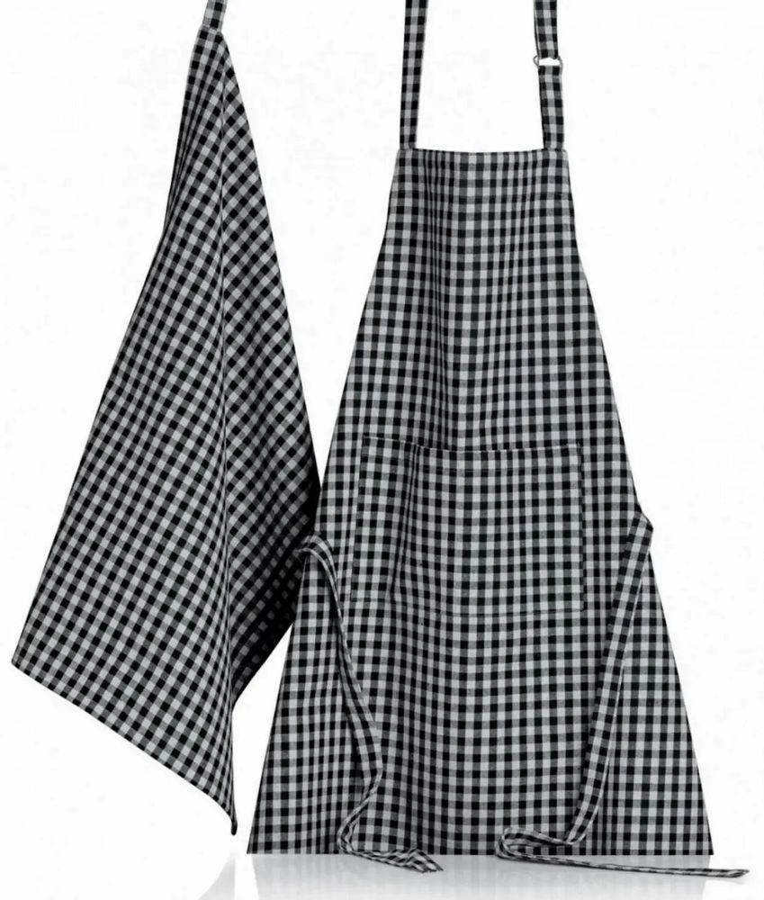 Dish towels - Recycled Tea Towel Billie Noir/Gris 50 X 70 - MAISON VIVARAISE - SDE VIVARAISE WINKLER