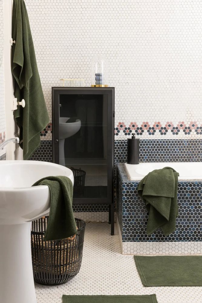 Serviettes de bain - Drap de bain Bora Romarin 90 x 150 - MAISON VIVARAISE - SDE VIVARAISE WINKLER