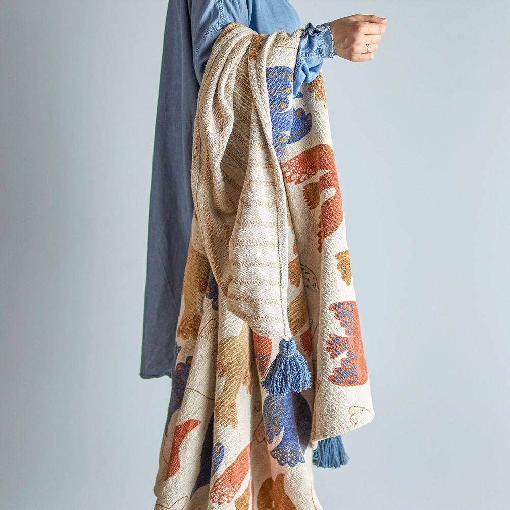 Couettes et oreillers - Anniversary Throw, Brown, Recycled Cotton - BLOOMINGVILLE MULTIBRAND HOUSE