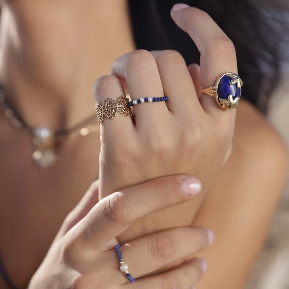 Bijoux - Serie Bleu Lapis Jardin d'Eden - ATELIER J.FB FRANCE