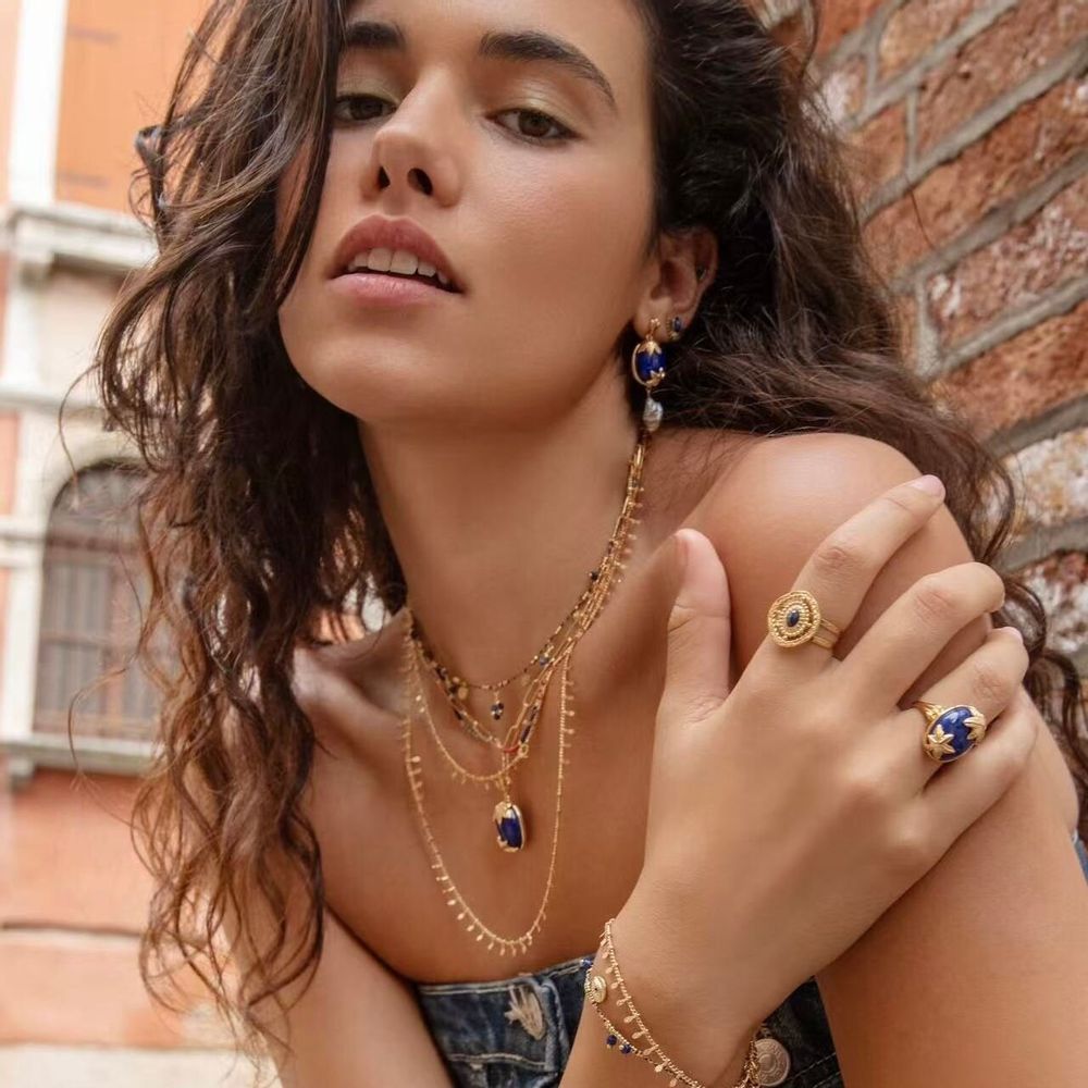 Bijoux - Serie Bleu Lapis Jardin d'Eden - ATELIER J.FB FRANCE