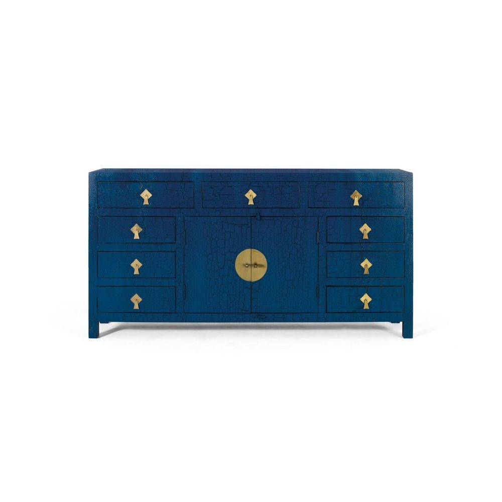 Sideboards - Sideboard with multiple doors and blue drawers - GINER Y COLOMER
