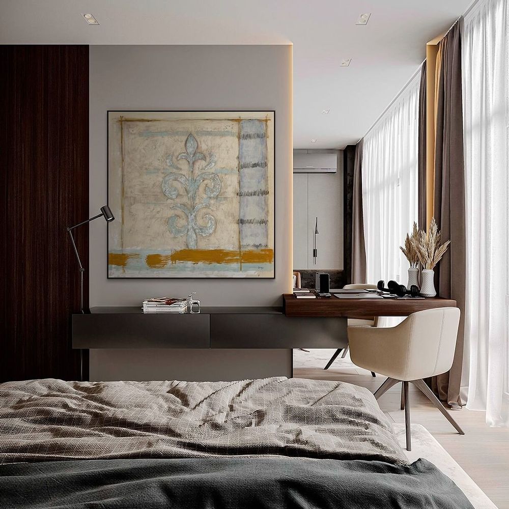 Services - 'Lys' - Œuvre Originale - 150x150cm - PERSPECTIVA 10