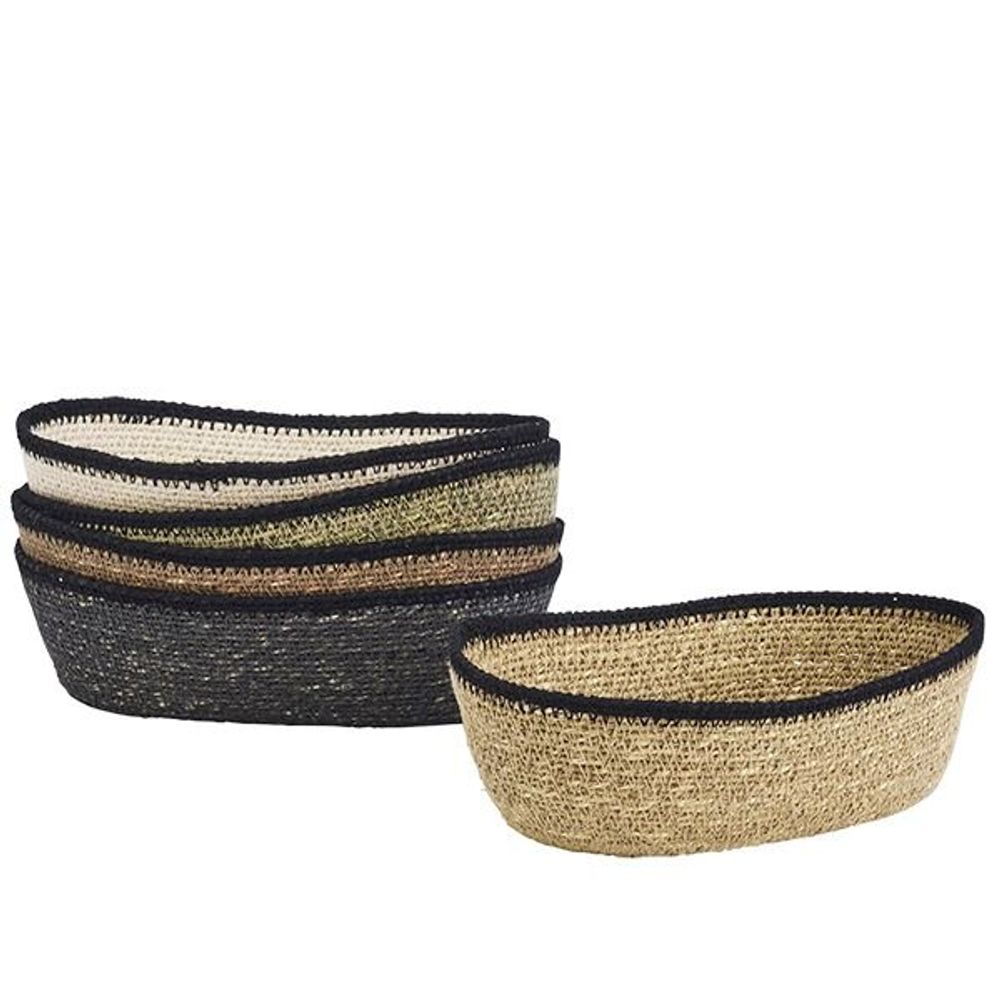 Trays - Oval Seagrass Basket - MADAM STOLTZ