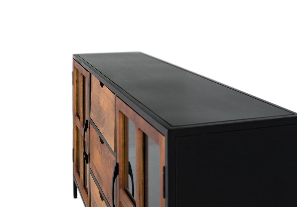 Buffets - Buffet avec 3 tiroirs et 2 portes avec portes vitrées - GINER Y COLOMER