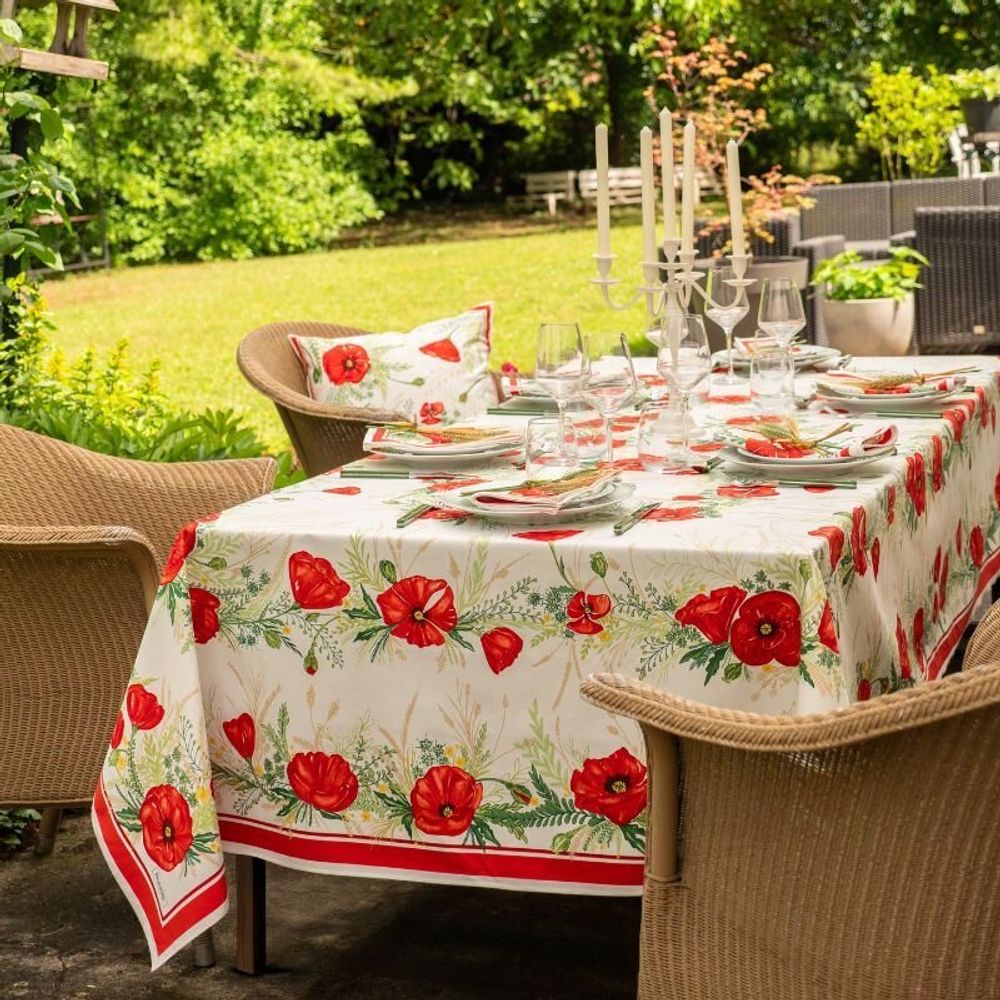 Table linen - Tablecloth - Poppy flowers - BEAUVILLÉ